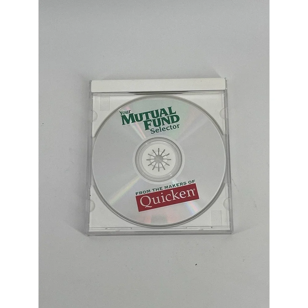 Your Mutual Fund Selector CD-ROM Quicken Finance Software Vintage PC